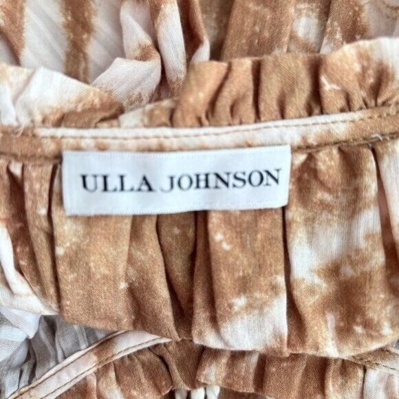 Ulla Johnson Naiara Ruffled Trim Mini Dress in Sand - Picture 9 of 9